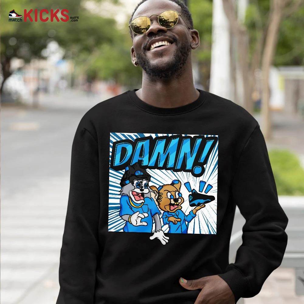 Cat And Mouse Damn Sneaker Shirt Match Black University Blue 13s, Jordan 13 Black University Blue 2022 MKO T-Shirt Cat And Mouse Damn Sneaker Shirt Match Black University Blue 13s, Jordan 13 Black University Blue 2022 MKO T-Shirt