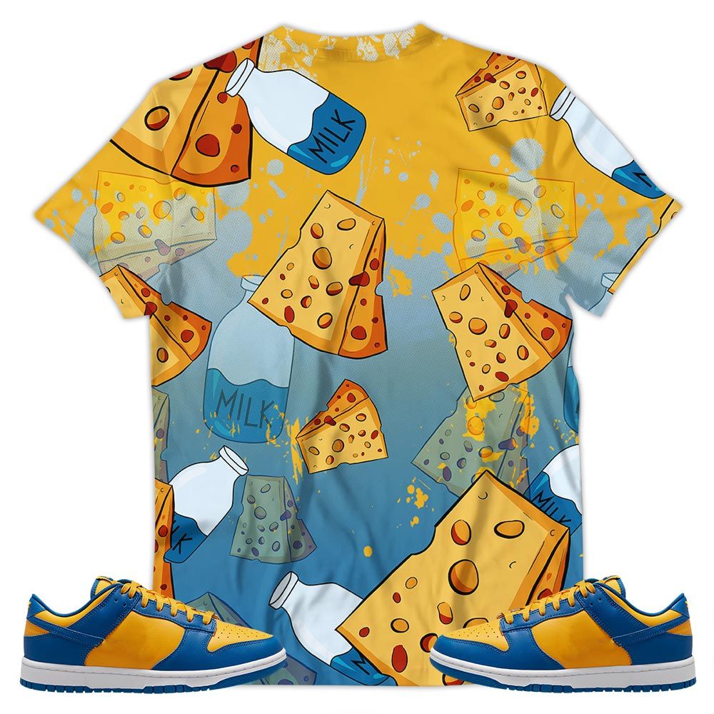 Cat And Mouse Damn Sneaker Shirt Match Dunk Low Blue Yellow, Dunk Low Blue Jay Hoodie Sweatshirt Tee All Over Print MKO Shirt