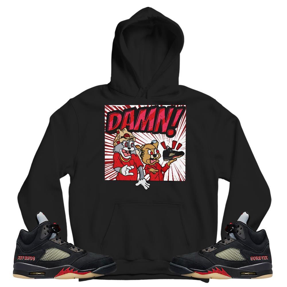 Cat And Mouse Damn Sneaker Shirt Match Gore-Tex 5s, Jordan 5 GORE-TEX Off Noir MKO T-Shirt