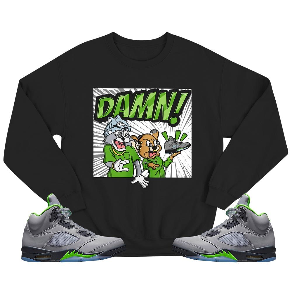 Cat And Mouse Damn Sneaker Shirt Match Green Bean 5s, Jordan 5 Retro Green Bean MKO T-Shirt Cat And Mouse Damn Sneaker Shirt Match Green Bean 5s, Jordan 5 Retro Green Bean MKO T-Shirt