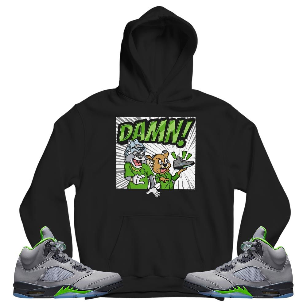 Cat And Mouse Damn Sneaker Shirt Match Green Bean 5s, Jordan 5 Retro Green Bean MKO T-Shirt
