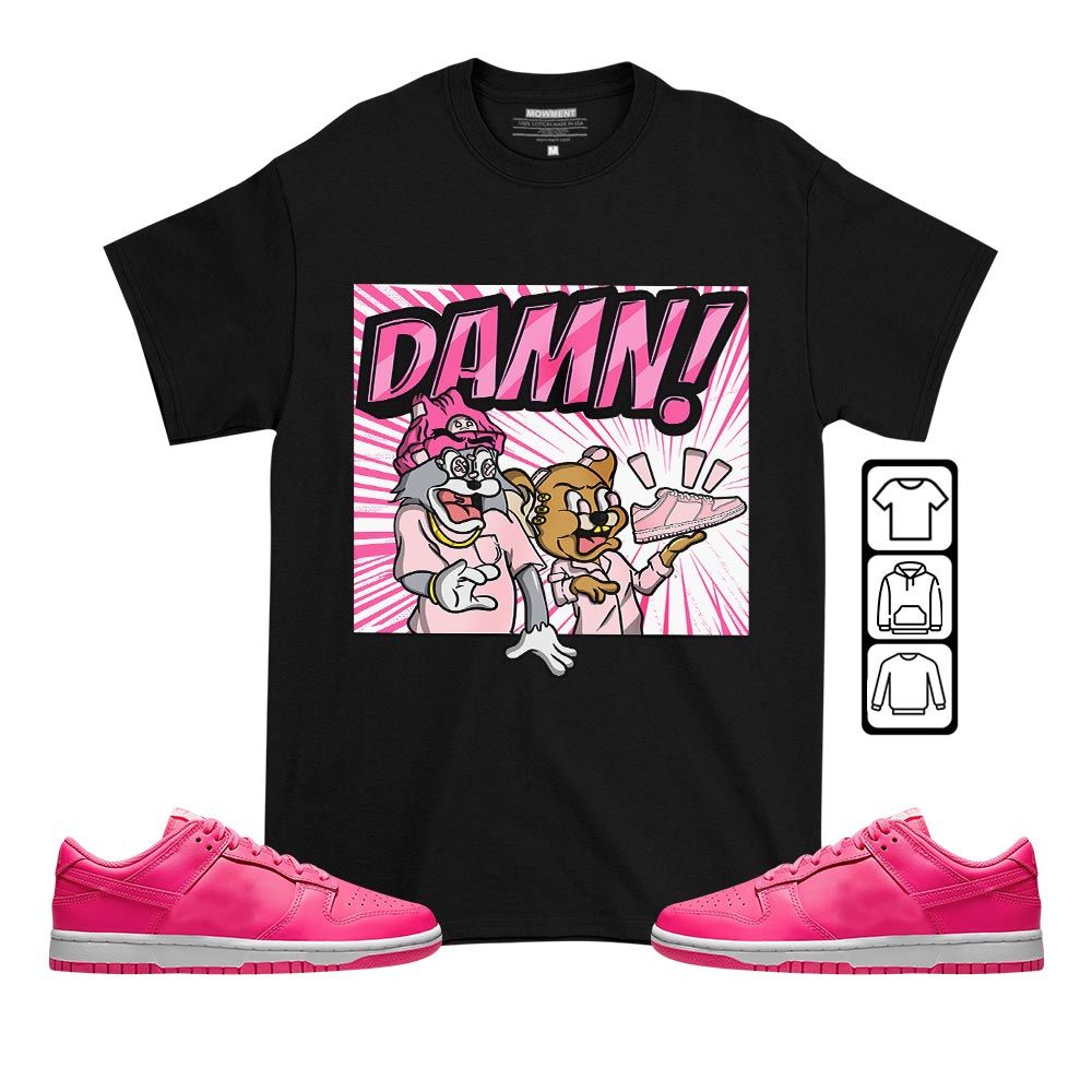 Cat And Mouse Damn Sneaker Shirt Match Low Triple Pink, Dunk Low Triple Pink MKO T-Shirt