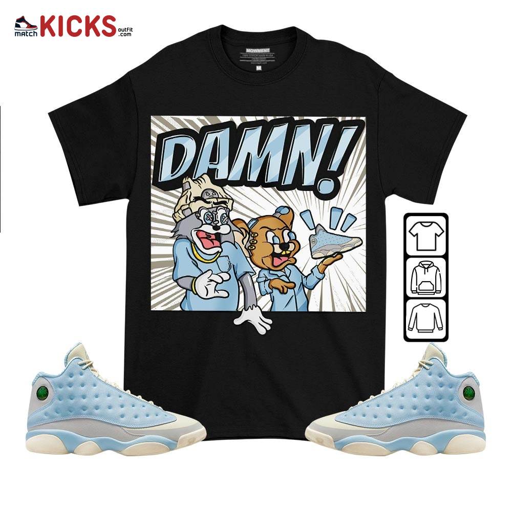 Cat And Mouse Damn Sneaker Shirt Match SoleFly 13s, Jordan 13 Retro SoleFly MKO T-Shirt