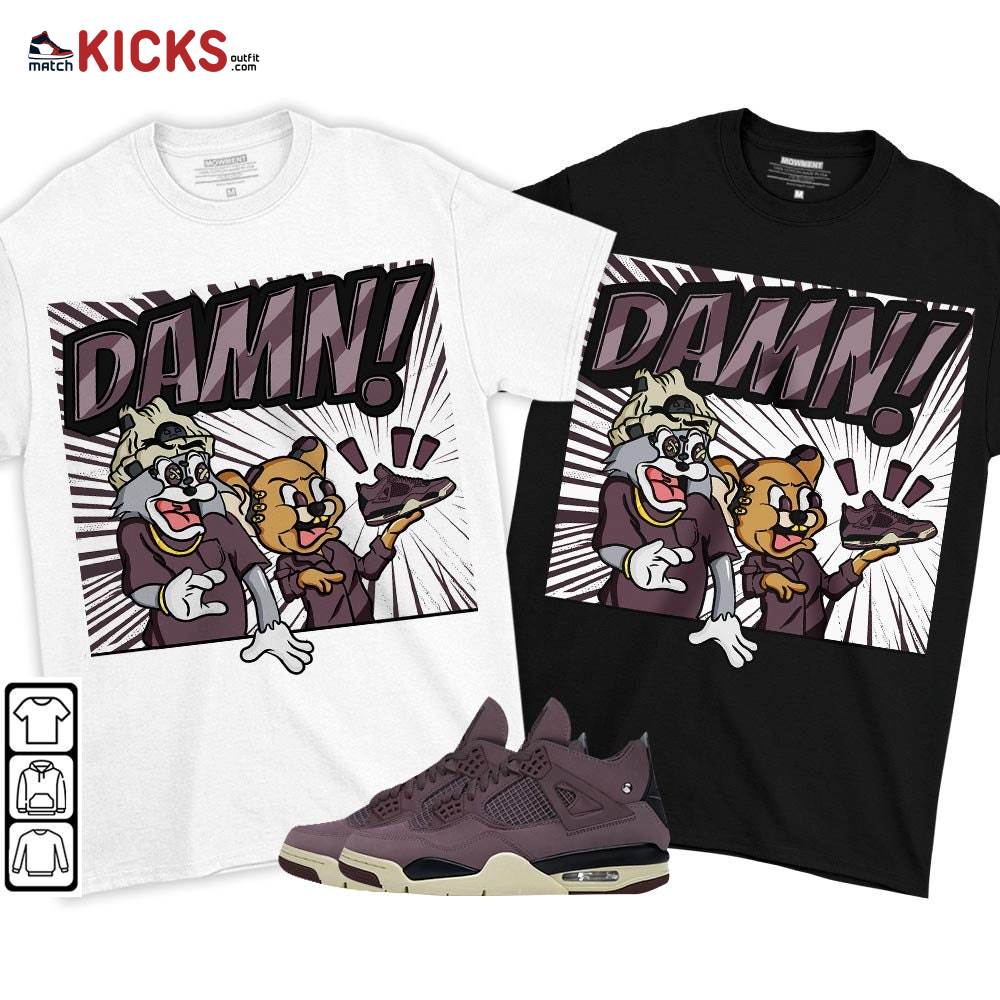 Cat And Mouse Damn Sneaker Shirt Match Violet Ore 4s, Jordan 4 A Ma Maniere Violet Ore MKO T-Shirt Cat And Mouse Damn Sneaker Shirt Match Violet Ore 4s, Jordan 4 A Ma Maniere Violet Ore MKO T-Shirt