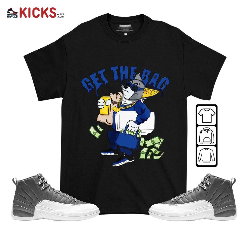 Cat Get The Bag Sneaker Shirt Match Retro Stealth 12s, Jordan 12 Retro Stealth MKO T-Shirt