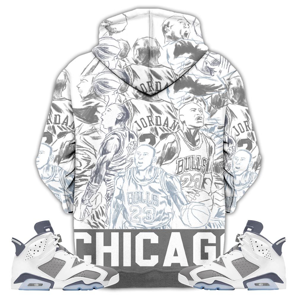 Chicago Superstar Sneaker Shirt Match Retro Cool Grey 6S, Jordan 6 Cool Grey Hoodie Sweatshirt Tee All Over Print MKO Shirt