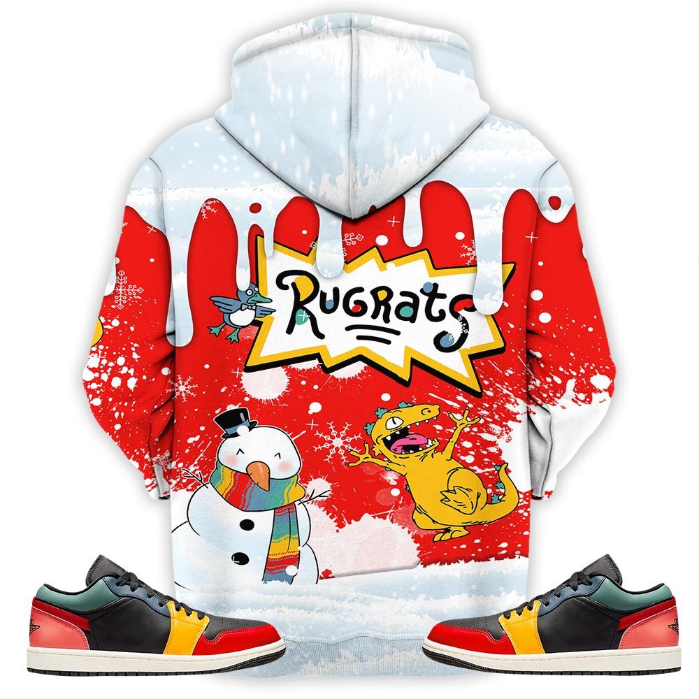 Christmas Rugrast 80S Sneaker Shirt Match 1 Se Black Multi Color, Jordan 1 Low Black Fire Red Taxi Hoodie Sweatshirt Tee All Over Print MKO Shirt
