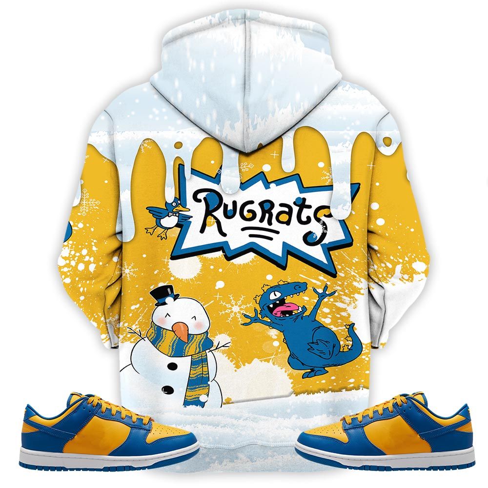 Christmas Rugrast 80S Sneaker Shirt Match Dunk Low Blue Yellow, Dunk Low Blue Jay Hoodie Sweatshirt Tee All Over Print MKO Shirt