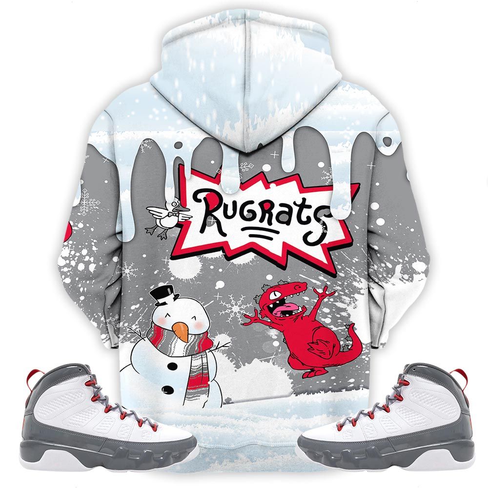 Christmas Rugrast 80S Sneaker Shirt Match Grey Fire Red 9S, Jordan 9 Retro Fire Red Hoodie Sweatshirt Tee All Over Print MKO Shirt
