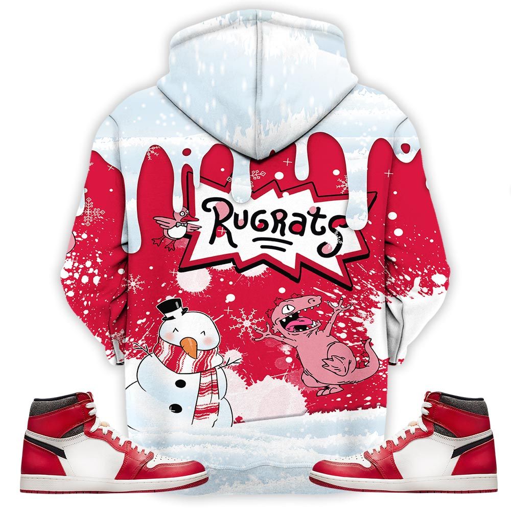 Christmas Rugrast 80S Sneaker Shirt Match High Og Chicago 1S, Jordan 1 Lost Found Chicago Hoodie Sweatshirt Tee All Over Print MKO Shirt