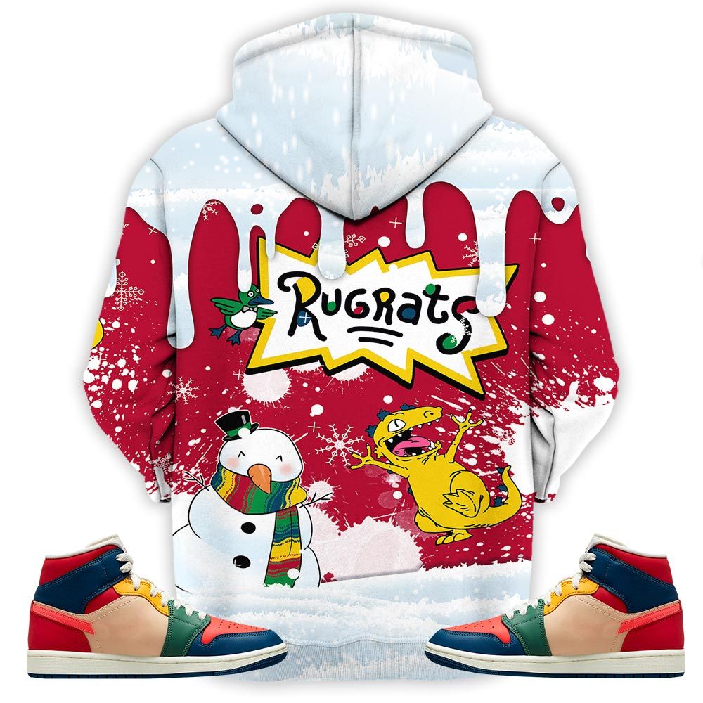 Christmas Rugrast 80S Sneaker Shirt Match Mid Multi Color 2022 1S, Jordan 1 Mid Multi Color 2022 Hoodie Sweatshirt Tee All Over Print MKO Shirt