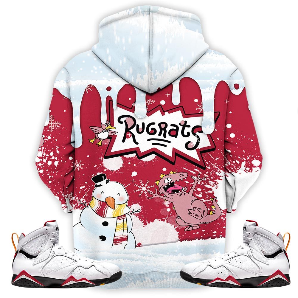 Christmas Rugrast 80S Sneaker Shirt Match Og Cardinal 7S, Jordan 7 Retro Cardinal Hoodie Sweatshirt Tee All Over Print MKO Shirt