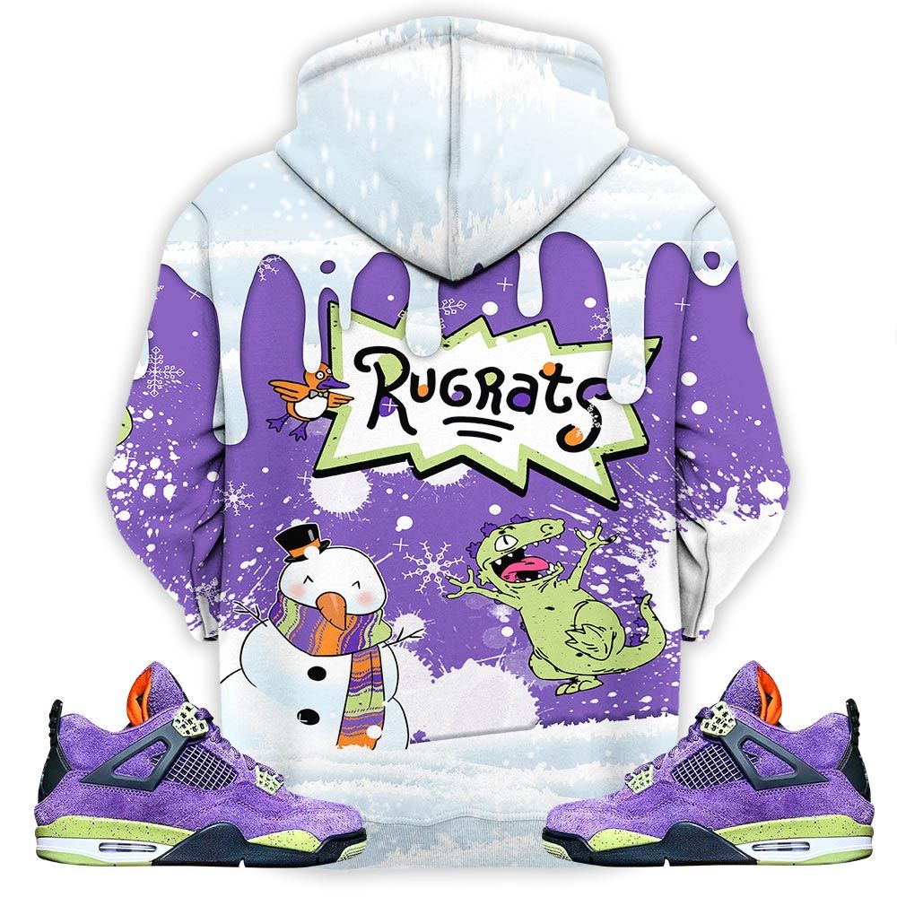 Christmas Rugrast 80S Sneaker Shirt Match Retro Canyon Purple 4S, Jordan 4 Canyon Purple Hoodie Sweatshirt Tee All Over Print MKO Shirt