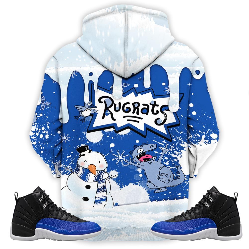 Christmas Rugrast 80S Sneaker Shirt Match Retro Hyper Royal 12S, Jordan 12 Hyper Royal Hoodie Sweatshirt Tee All Over Print MKO Shirt