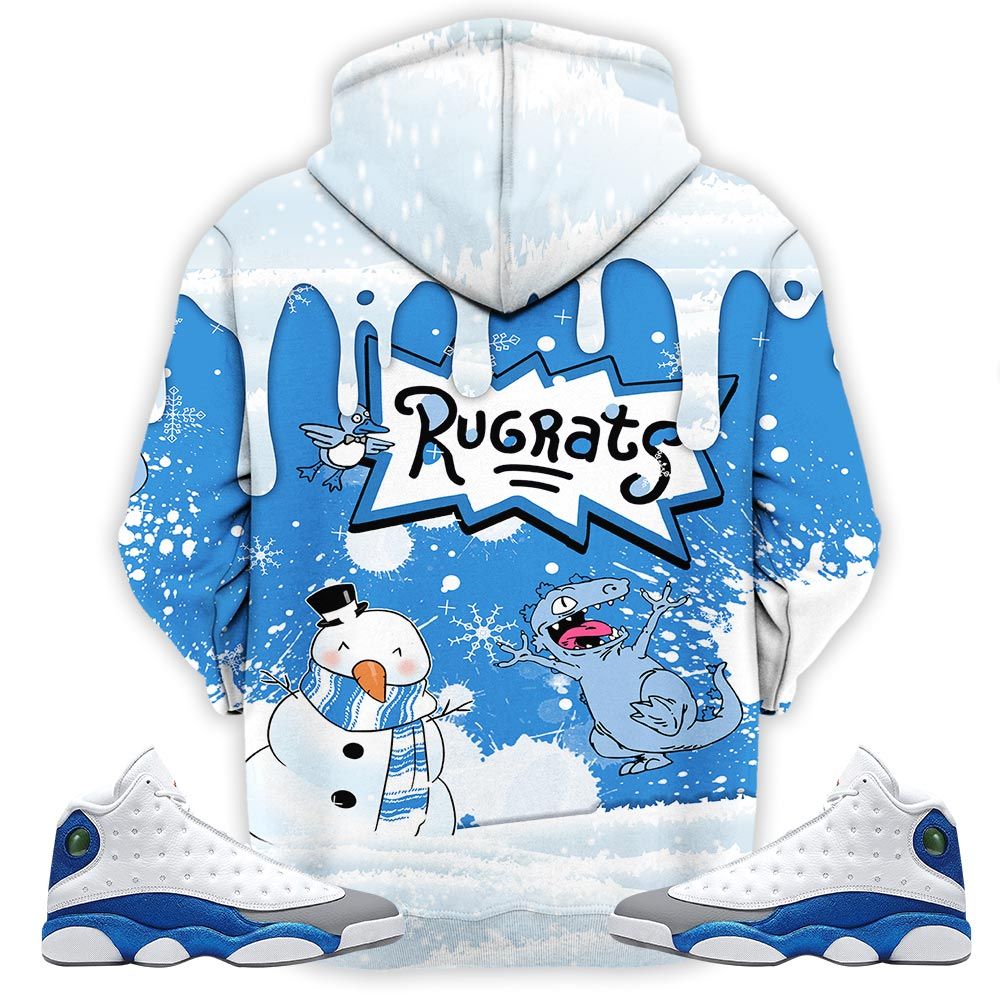 Christmas Rugrast 80S Sneaker Shirt Match White French Blue 13S, Jordan 13 French Blue Hoodie Sweatshirt Tee All Over Print MKO Shirt