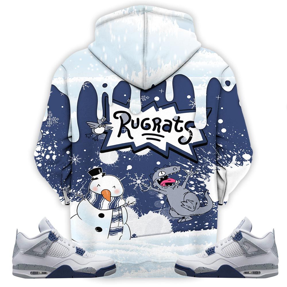 Christmas Rugrast 80S Sneaker Shirt Match White Midnight Navy 4S, Jordan 4 Retro Midnight Navy Hoodie Sweatshirt Tee All Over Print MKO Shirt