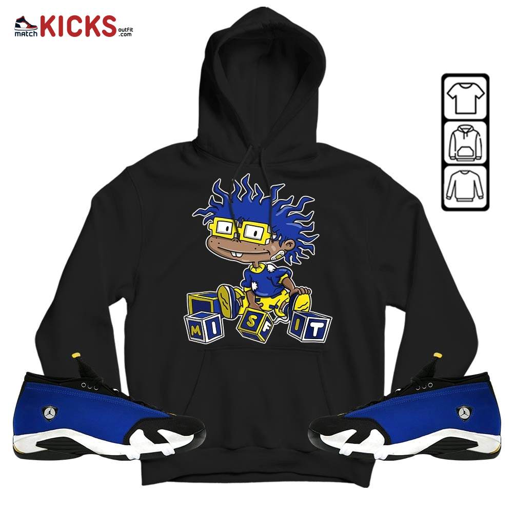 Chuckie Rugrats Misfit Sneaker Shirt Match 2023 Blue Laney 14s, Jordan 14 Laney MKO Sweatshirt Chuckie Rugrats Misfit Sneaker Shirt Match 2023 Blue Laney 14s, Jordan 14 Laney MKO Sweatshirt