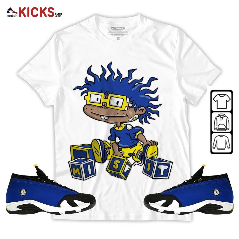 Chuckie Rugrats Misfit Sneaker Shirt Match 2023 Blue Laney 14s, Jordan 14 Laney MKO Sweatshirt Chuckie Rugrats Misfit Sneaker Shirt Match 2023 Blue Laney 14s, Jordan 14 Laney MKO Sweatshirt