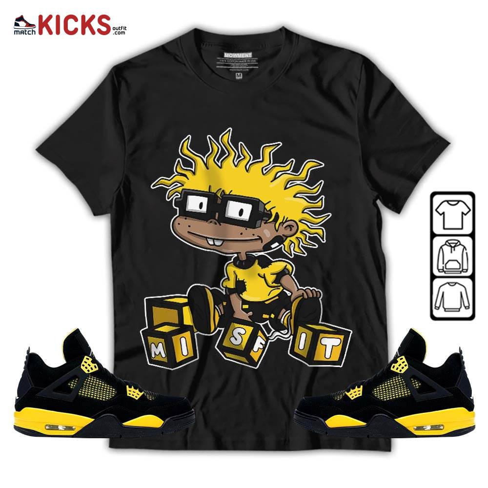 Chuckie Rugrats Misfit Sneaker Shirt Match 2023 Thunder 4s, Jordan Retro 4 Thunder MKO T-Shirt Chuckie Rugrats Misfit Sneaker Shirt Match 2023 Thunder 4s, Jordan Retro 4 Thunder MKO T-Shirt