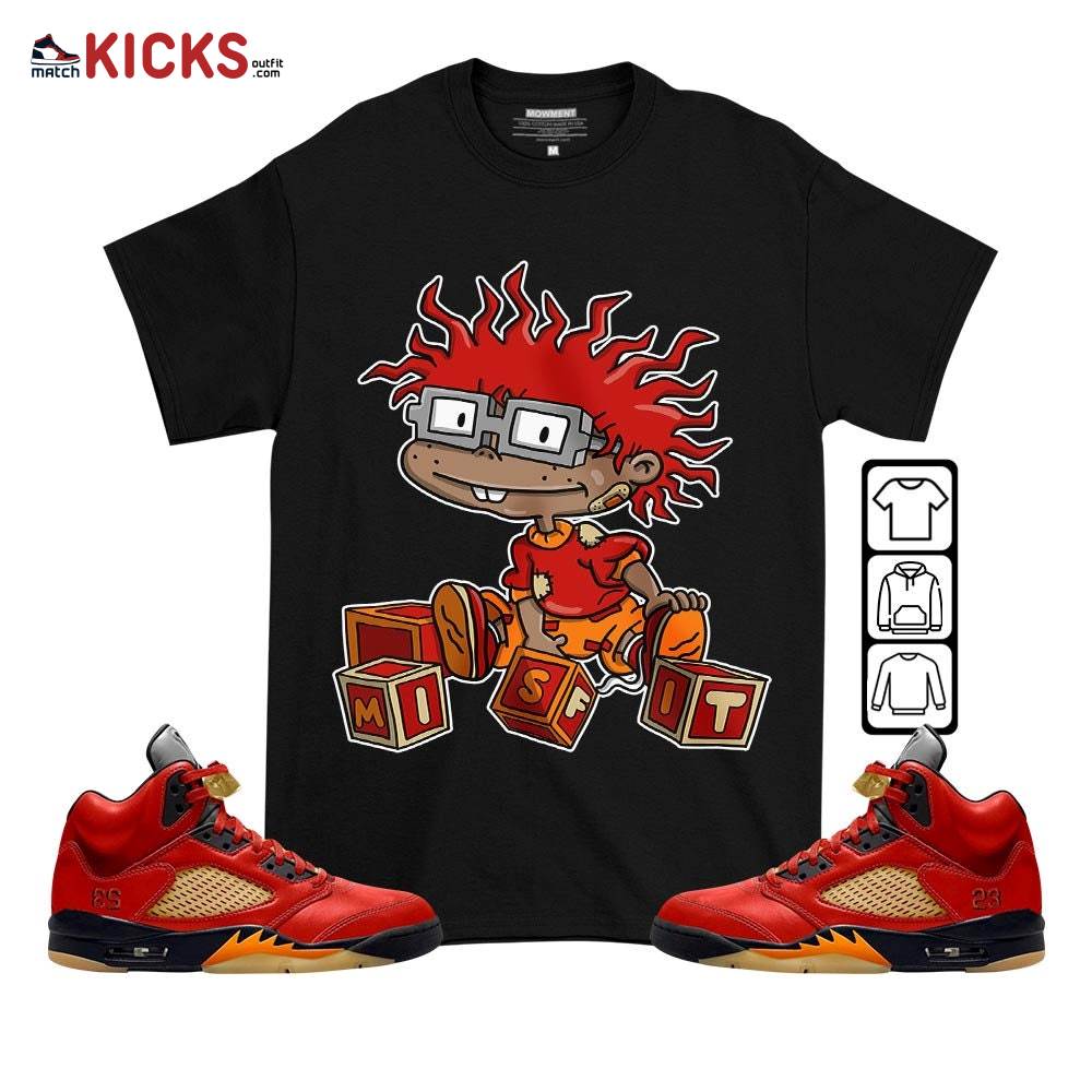 Chuckie Rugrats Misfit Sneaker Shirt Match 5 Dunk On Mars, Jordan 5 Mars For Her MKO T-Shirt