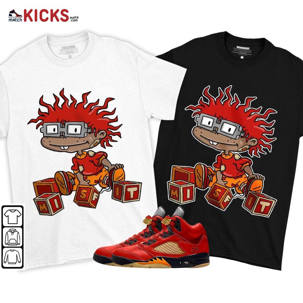 Chuckie Rugrats Misfit Sneaker Shirt Match 5 Dunk On Mars, Jordan 5 Mars For Her MKO T-Shirt Chuckie Rugrats Misfit Sneaker Shirt Match 5 Dunk On Mars, Jordan 5 Mars For Her MKO T-Shirt