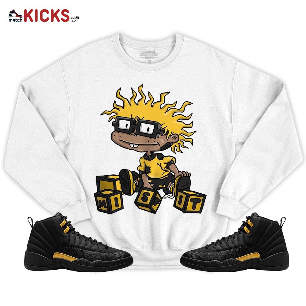 Chuckie Rugrats Misfit Sneaker Shirt Match Black Taxi 12s, Jordan 12 Retro Black Taxi MKO T-Shirt Chuckie Rugrats Misfit Sneaker Shirt Match Black Taxi 12s, Jordan 12 Retro Black Taxi MKO T-Shirt