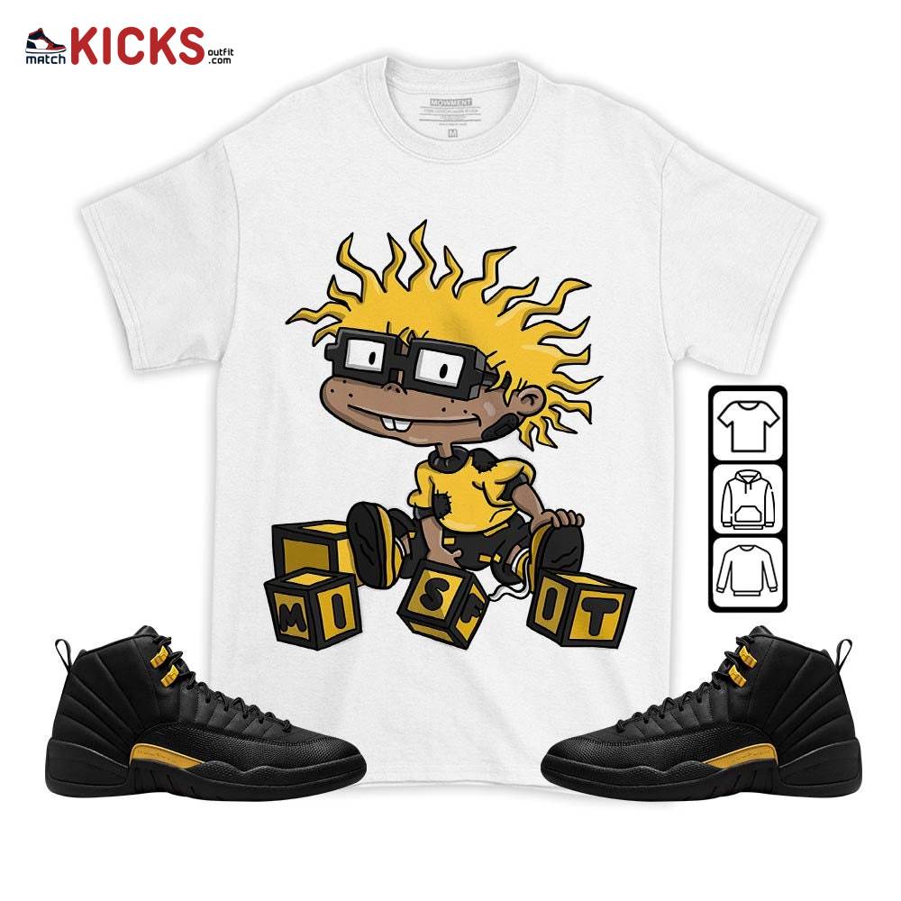 Chuckie Rugrats Misfit Sneaker Shirt Match Black Taxi 12s, Jordan 12 Retro Black Taxi MKO T-Shirt