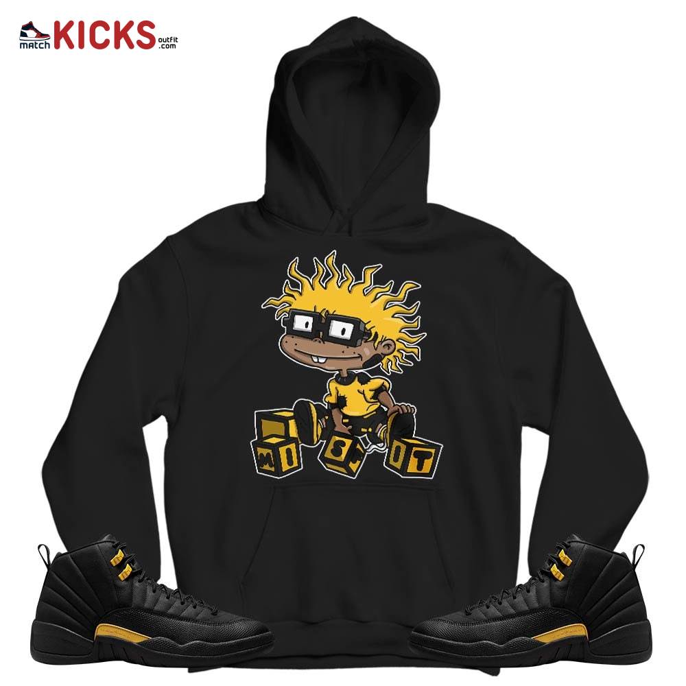 Chuckie Rugrats Misfit Sneaker Shirt Match Black Taxi 12s, Jordan 12 Retro Black Taxi MKO T-Shirt Chuckie Rugrats Misfit Sneaker Shirt Match Black Taxi 12s, Jordan 12 Retro Black Taxi MKO T-Shirt
