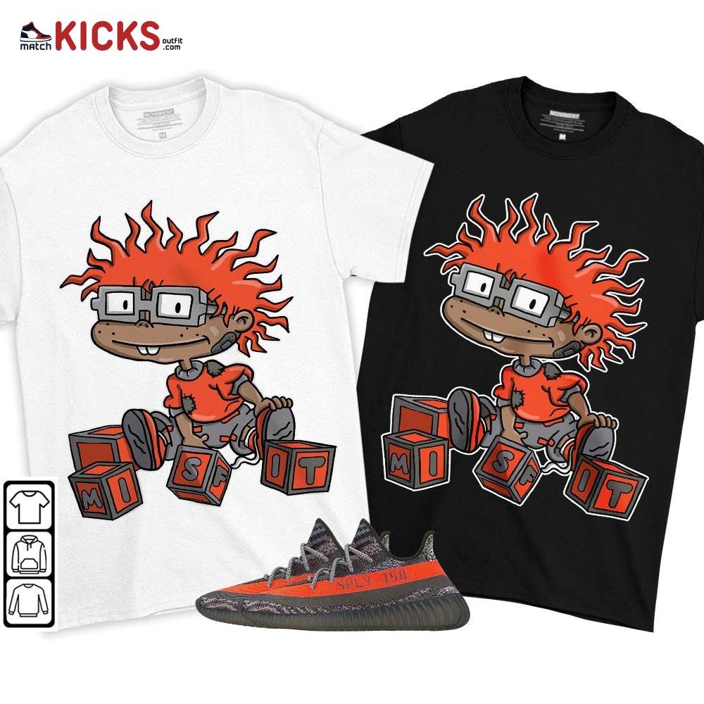 Chuckie Rugrats Misfit Sneaker Shirt Match Boots 350 V2 Dark Beluga, Yeezy 350 V2 Carbon Beluga MKO T-Shirt