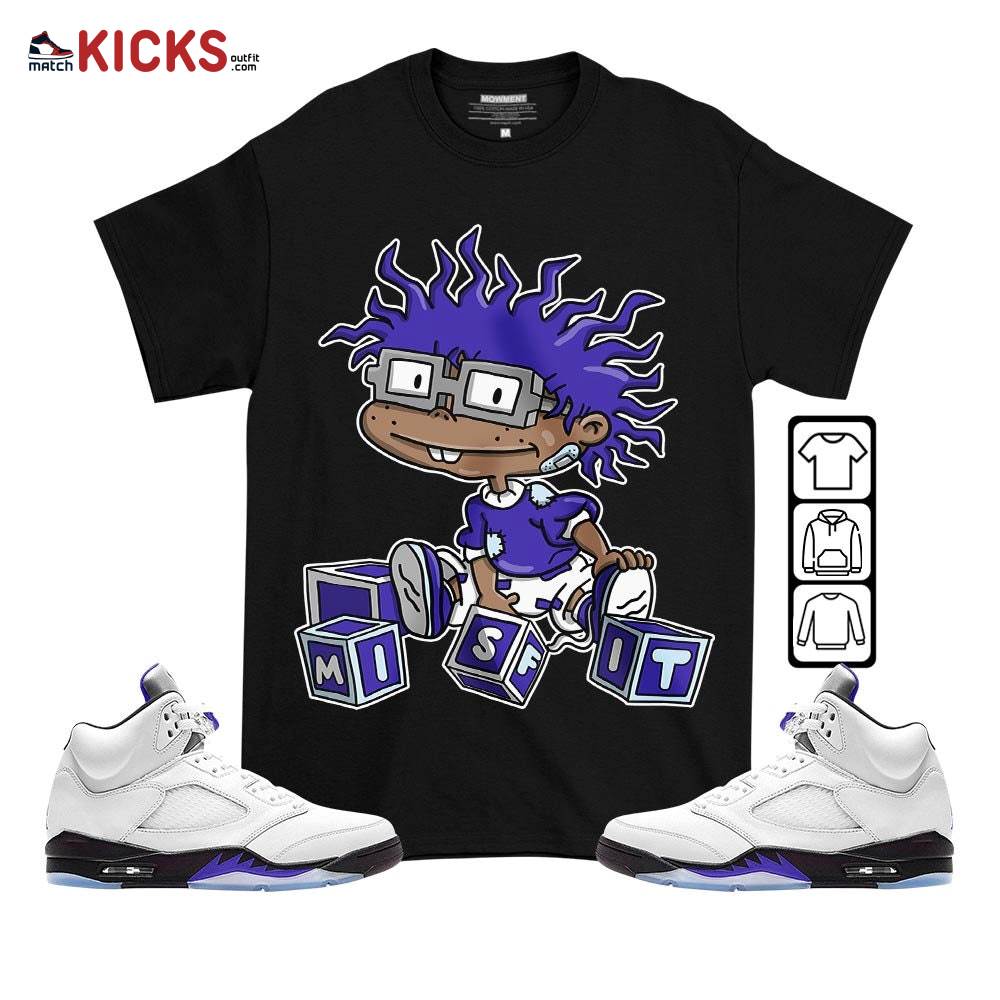 Chuckie Rugrats Misfit Sneaker Shirt Match Dark Concord 5s, Jordan 5 Retro Concord MKO T-Shirt Chuckie Rugrats Misfit Sneaker Shirt Match Dark Concord 5s, Jordan 5 Retro Concord MKO T-Shirt