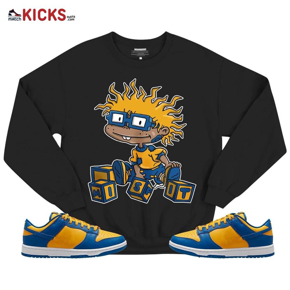 Chuckie Rugrats Misfit Sneaker Shirt Match Dunk Low Blue Yellow, Dunk Low Blue Jay MKO T-Shirt Chuckie Rugrats Misfit Sneaker Shirt Match Dunk Low Blue Yellow, Dunk Low Blue Jay MKO T-Shirt