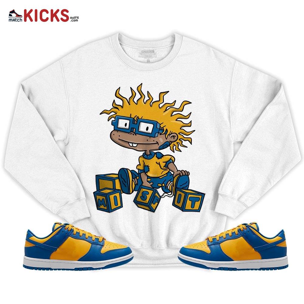 Chuckie Rugrats Misfit Sneaker Shirt Match Dunk Low Blue Yellow, Dunk Low Blue Jay MKO T-Shirt Chuckie Rugrats Misfit Sneaker Shirt Match Dunk Low Blue Yellow, Dunk Low Blue Jay MKO T-Shirt