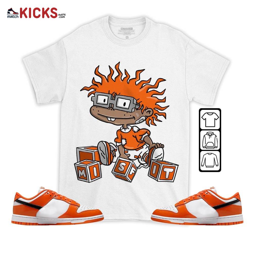 Chuckie Rugrats Misfit Sneaker Shirt Match Dunk Low Orange Black, Dunk Low Patent Halloween MKO T-Shirt Chuckie Rugrats Misfit Sneaker Shirt Match Dunk Low Orange Black, Dunk Low Patent Halloween MKO T-Shirt