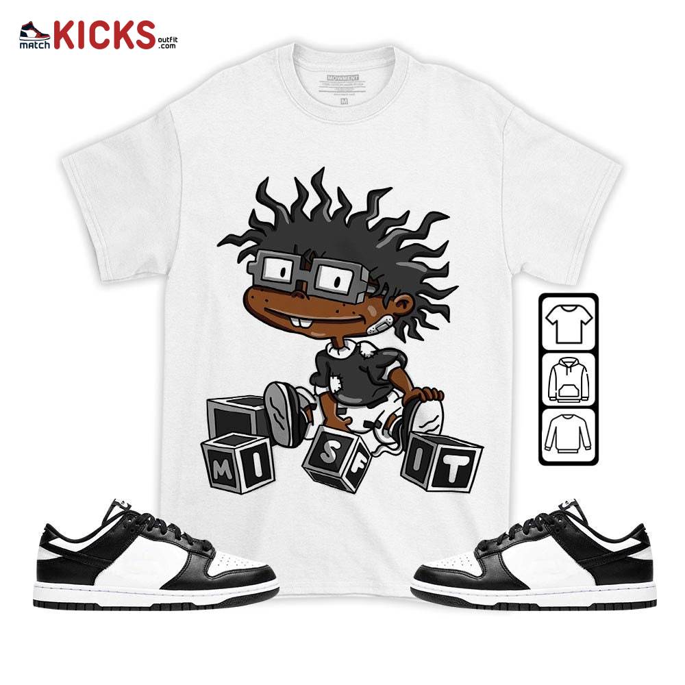 Chuckie Rugrats Misfit Sneaker Shirt Match Dunk Panda Black White, Dunk Low Panda 2022 MKO T-Shirt Chuckie Rugrats Misfit Sneaker Shirt Match Dunk Panda Black White, Dunk Low Panda 2022 MKO T-Shirt