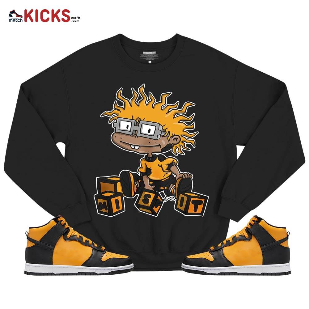 Chuckie Rugrats Misfit Sneaker Shirt Match Dunk Reverse Goldenrod, Dunk High Bruce Lee MKO T-Shirt Chuckie Rugrats Misfit Sneaker Shirt Match Dunk Reverse Goldenrod, Dunk High Bruce Lee MKO T-Shirt