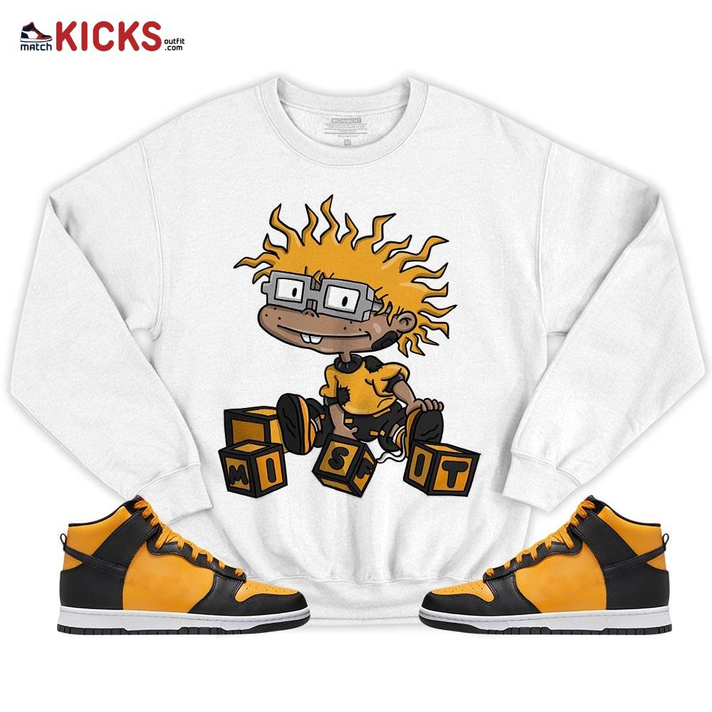 Chuckie Rugrats Misfit Sneaker Shirt Match Dunk Reverse Goldenrod, Dunk High Bruce Lee MKO T-Shirt Chuckie Rugrats Misfit Sneaker Shirt Match Dunk Reverse Goldenrod, Dunk High Bruce Lee MKO T-Shirt