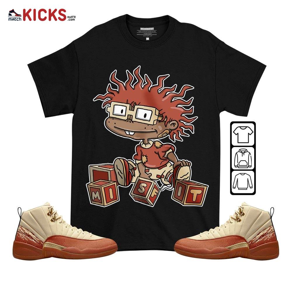 Chuckie Rugrats Misfit Sneaker Shirt Match Eastside Golf 12s, Jordan 12 Retro Eastside Golf MKO T-Shirt