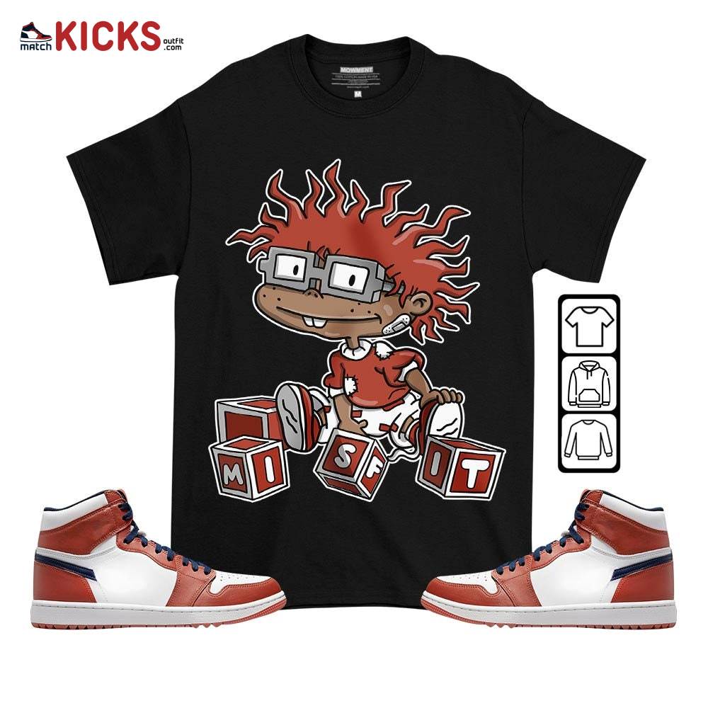 Chuckie Rugrats Misfit Sneaker Shirt Match Eastside Golf 1s, Jordan 1 High Eastside Golf MKO T-Shirt