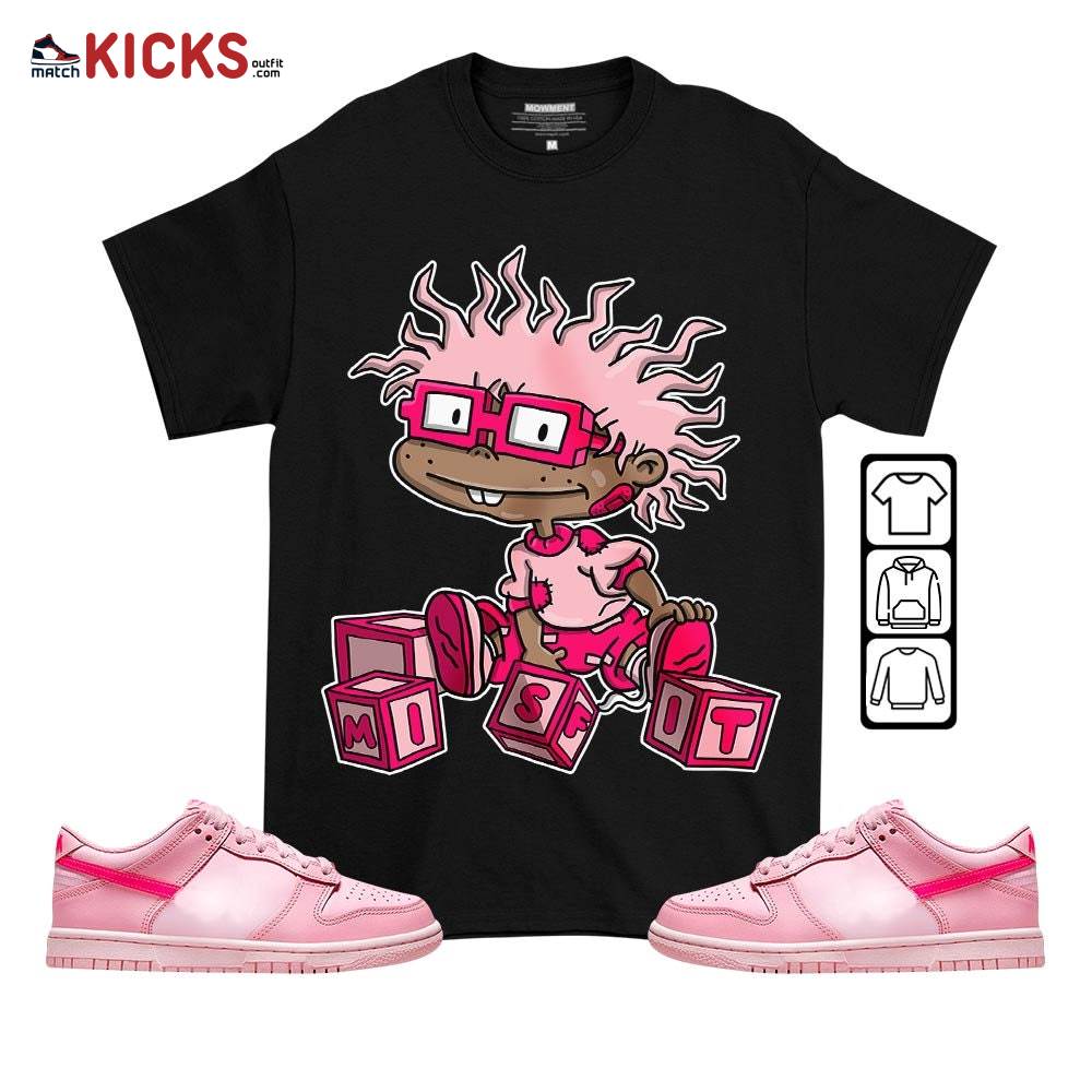 Chuckie Rugrats Misfit Sneaker Shirt Match Low Triple Pink, Dunk Low Triple Pink MKO T-Shirt