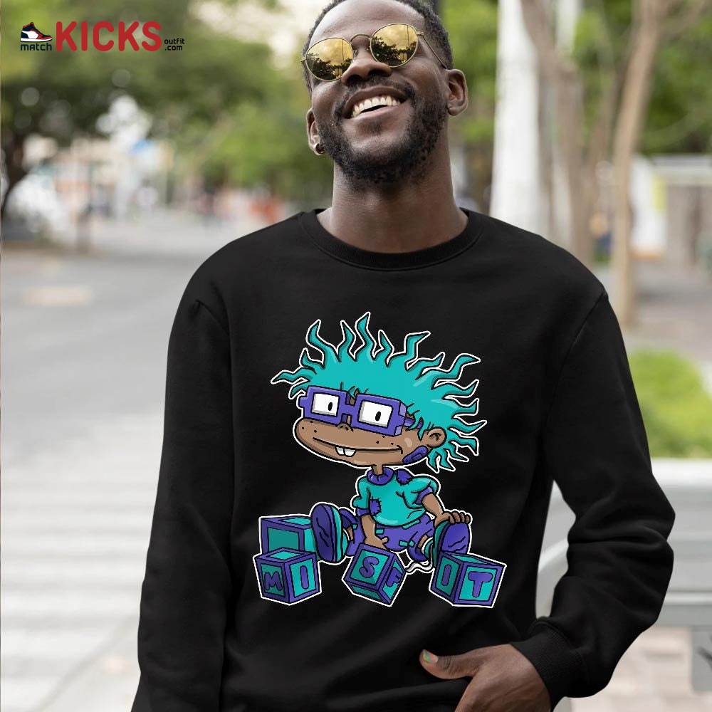 Chuckie Rugrats Misfit Sneaker Shirt Match Mid Black Grape 1s, Jordan 1 Mid Black Grape MKO T-Shirt Chuckie Rugrats Misfit Sneaker Shirt Match Mid Black Grape 1s, Jordan 1 Mid Black Grape MKO T-Shirt