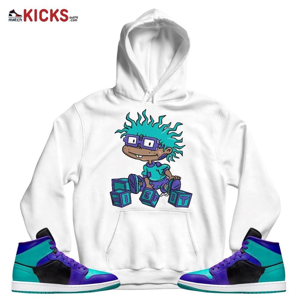 Chuckie Rugrats Misfit Sneaker Shirt Match Mid Black Grape 1s, Jordan 1 Mid Black Grape MKO T-Shirt Chuckie Rugrats Misfit Sneaker Shirt Match Mid Black Grape 1s, Jordan 1 Mid Black Grape MKO T-Shirt