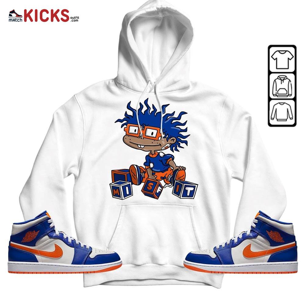 Chuckie Rugrats Misfit Sneaker Shirt Match Mid Knicks 1s, Jordan 1 Mid Knicks MKO Hoodie Chuckie Rugrats Misfit Sneaker Shirt Match Mid Knicks 1s, Jordan 1 Mid Knicks MKO Hoodie
