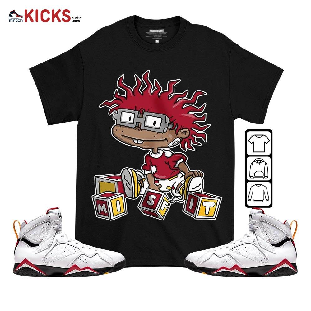 Chuckie Rugrats Misfit Sneaker Shirt Match OG Cardinal 7s, Jordan 7 Retro Cardinal MKO T-Shirt