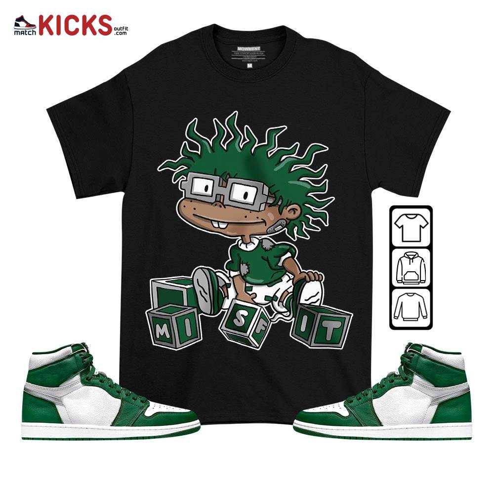 Chuckie Rugrats Misfit Sneaker Shirt Match OG Gorge Green 1s, Jordan 1 Retro High Gorge Green MKO T-Shirt Chuckie Rugrats Misfit Sneaker Shirt Match OG Gorge Green 1s, Jordan 1 Retro High Gorge Green MKO T-Shirt
