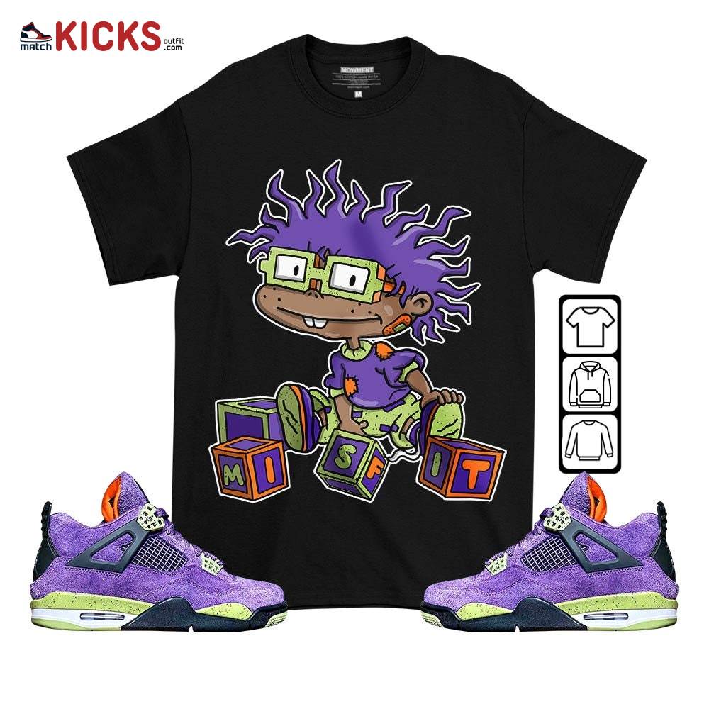 Chuckie Rugrats Misfit Sneaker Shirt Match Retro Canyon Purple 4s, Jordan 4 Canyon Purple MKO T-Shirt