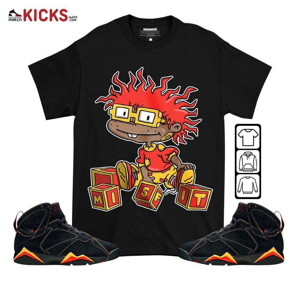 Chuckie Rugrats Misfit Sneaker Shirt Match Retro Citrus 7s, Jordan 7 Retro Citrus MKO T-Shirt