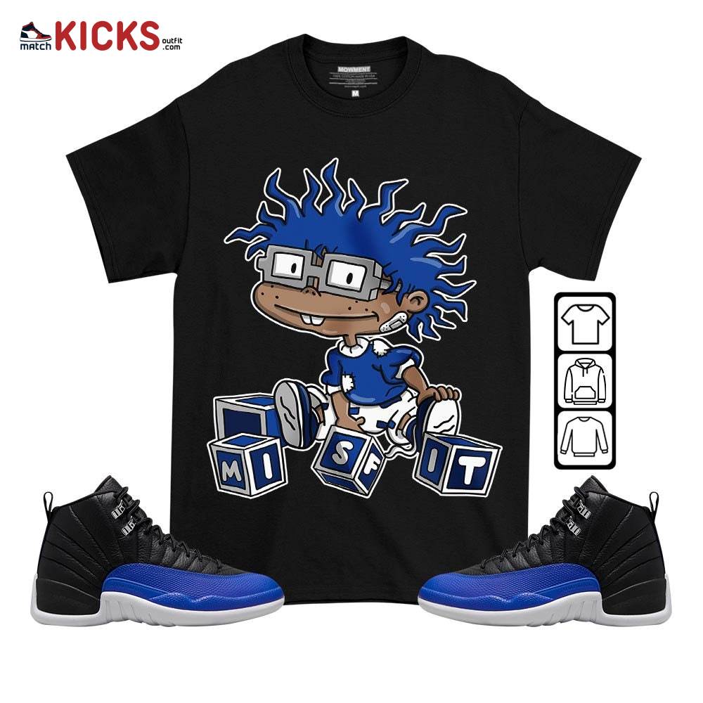 Chuckie Rugrats Misfit Sneaker Shirt Match Retro Hyper Royal 12s, Jordan 12 Hyper Royal MKO T-Shirt