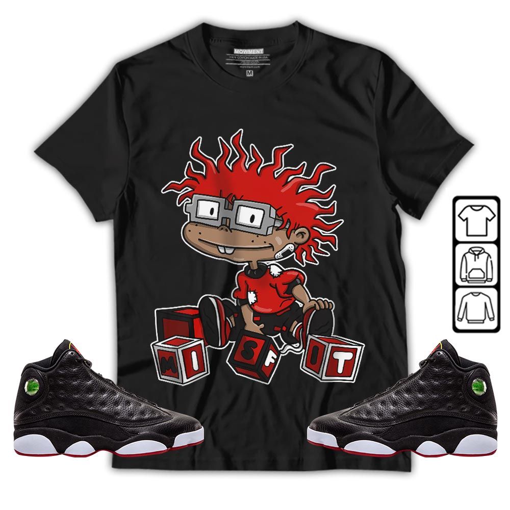 Chuckie Rugrats Misfit Sneaker Shirt Match Retro Playoffs 13s, Jordan 13 Playoffs MKO T-Shirt