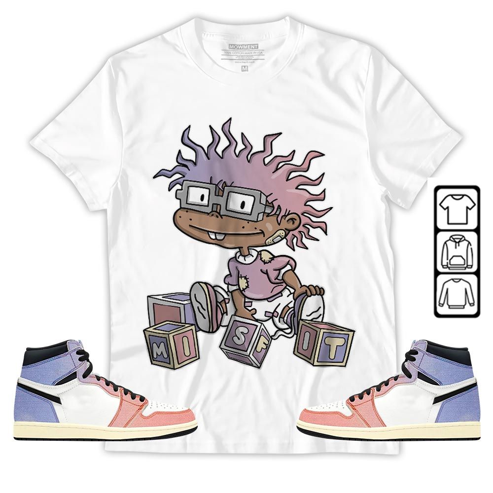 Chuckie Rugrats Misfit Sneaker Shirt Match Retro Skyline 1s, Jordan 1 High OG Skyline MKO T-Shirt