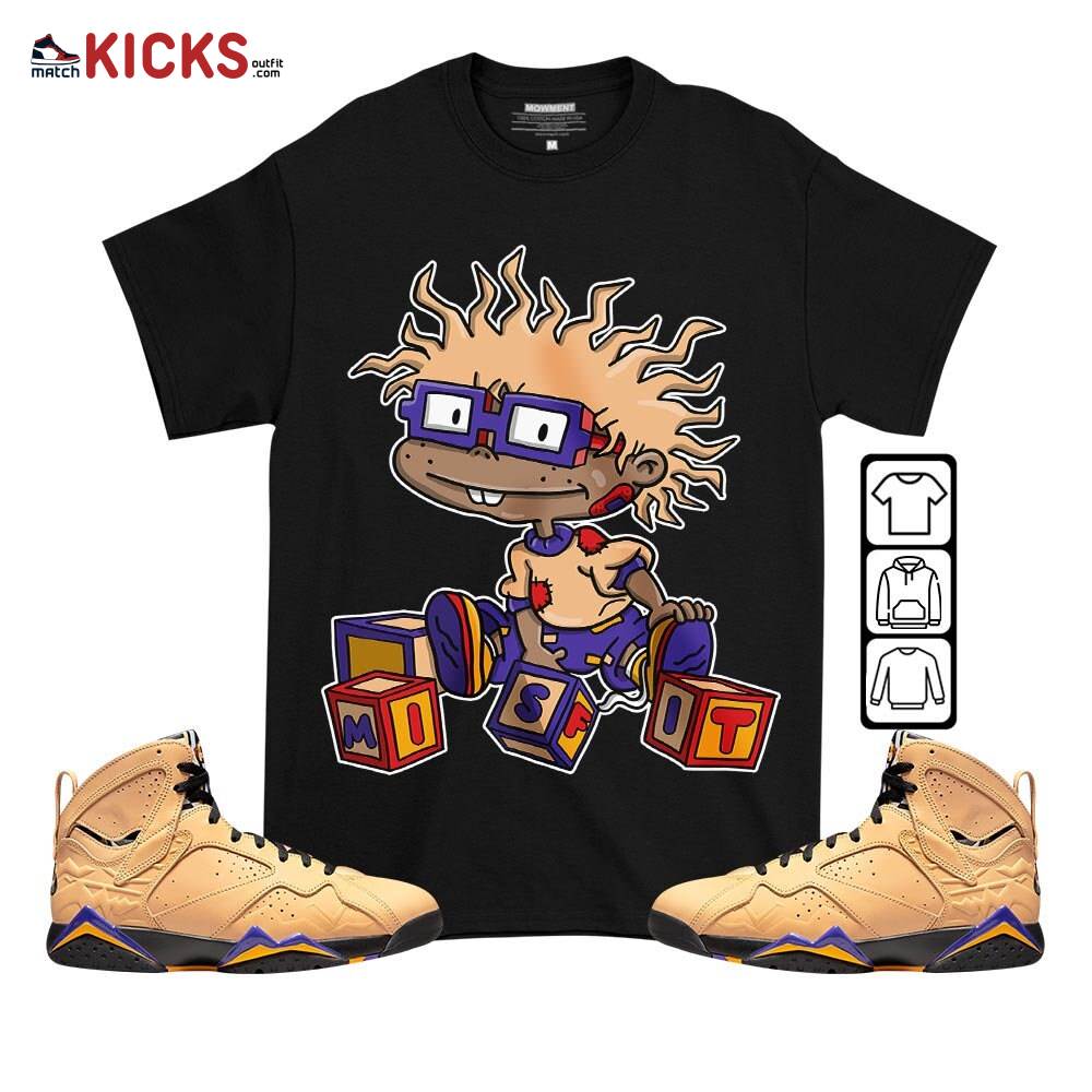 Chuckie Rugrats Misfit Sneaker Shirt Match Retro Vachetta Tan 7s, Jordan 7 SE Afrobeats MKO T-Shirt
